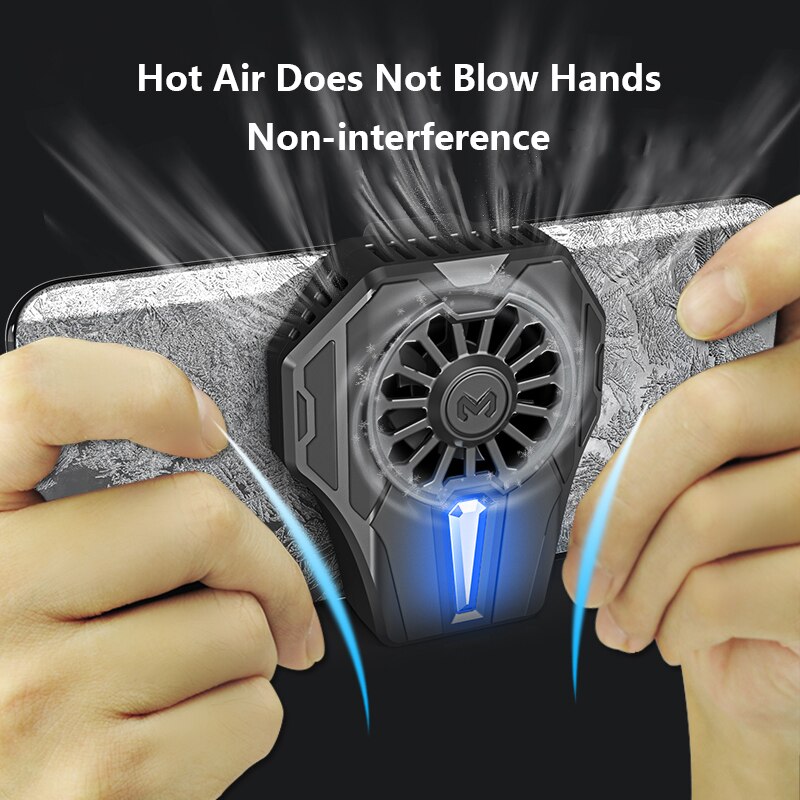 Original funcooling ventilador do radiador portátil ajustável telefone jogo com luz de fundo rgb para iphone xs max/xr/8/7/6 huawei samsung