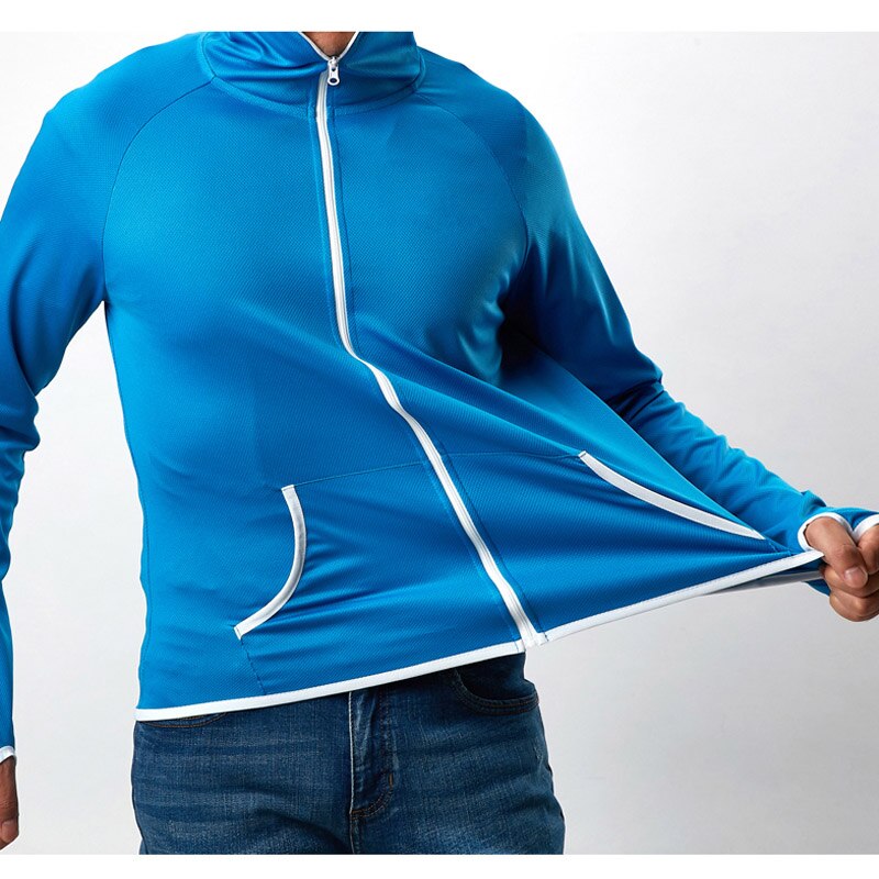 Is silke hurtigtørrende fiskeskjorte herre udendørs sport vandtæt og antifouling hættetrøje åndbar solbeskyttelse langærmet