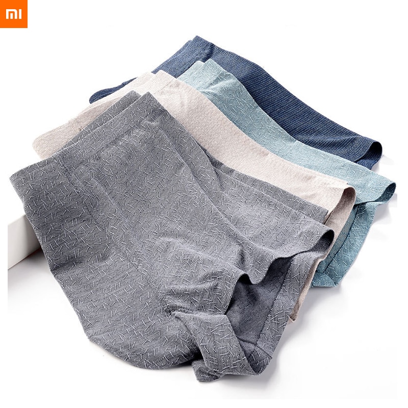 Ropa interior de grafeno Modal xiaomi mijia, Bóxer cortos sin costura para hombre, pantalones cortos de jacquard transpirables, ligeros y sedosas