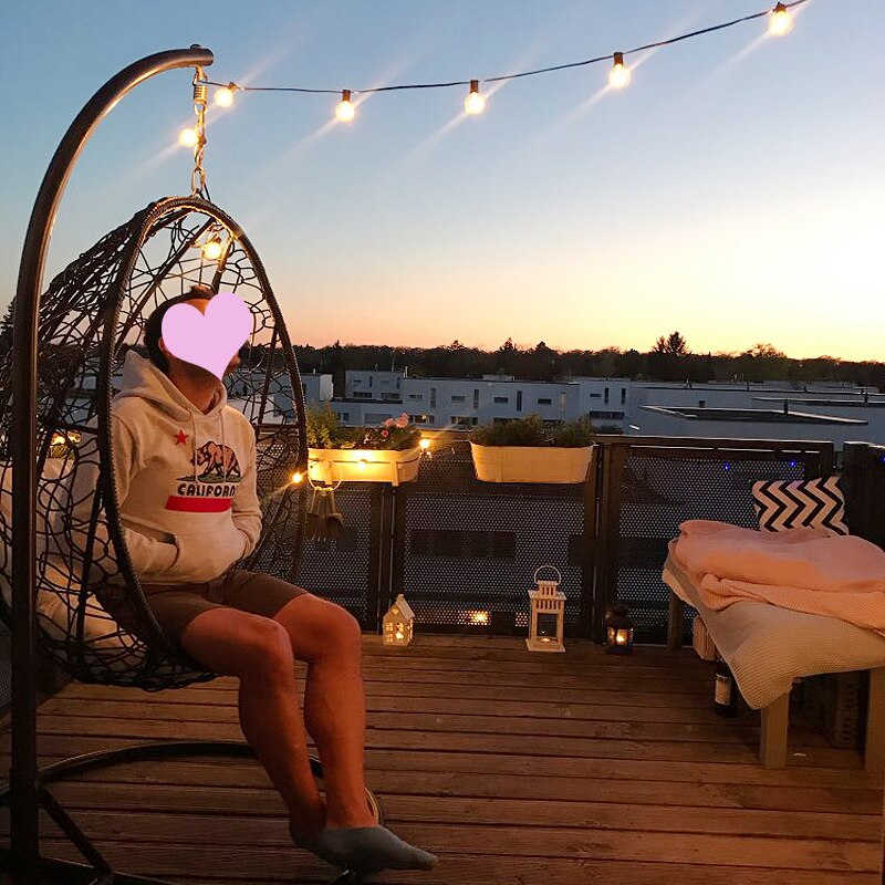 Lampen lichtsnoer 220v eu-stekker tuin led gazonlamp paraplu slinger 5m lichtslingers voor bruiloft buitendecoratie patio tuin