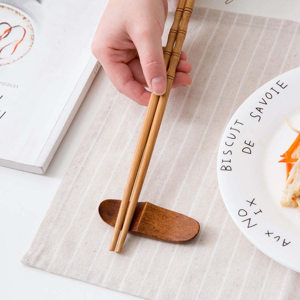 Otherhouse japansk stil trä ätpinne hållare sked gaffel hållare stativ pinnar rack kudde kök ätpinne resten rack