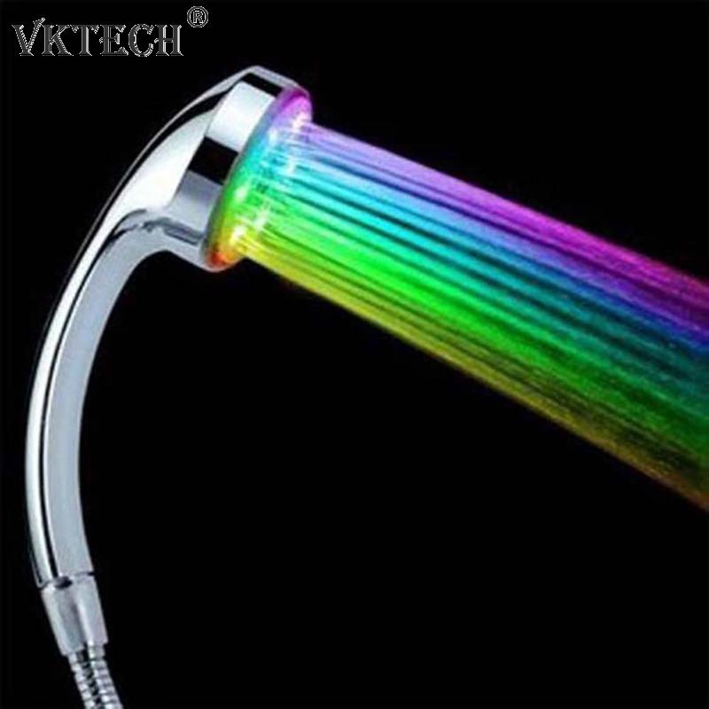 LED Douchekop 7 Kleur Veranderende Douchekop Geen Batterij Automatische Waterval Douchekop Badkamer Accessoires