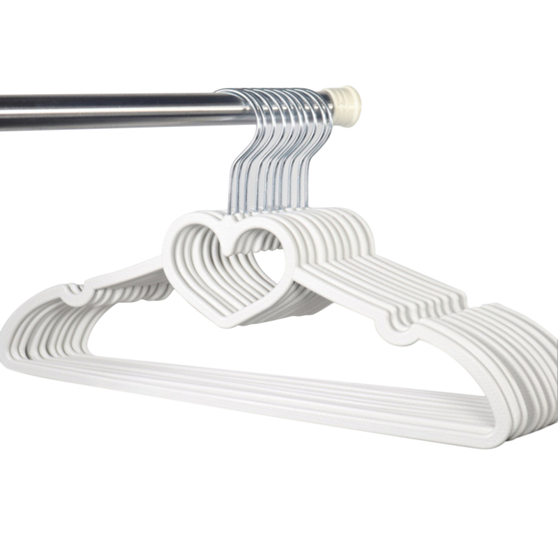 10 Stuks Kleding Hanger Durablor Volwassen Kinderen Kleding Opknoping Benodigdheden (Roze) E Abs Hart Patroon Jas F: Donker Kaki