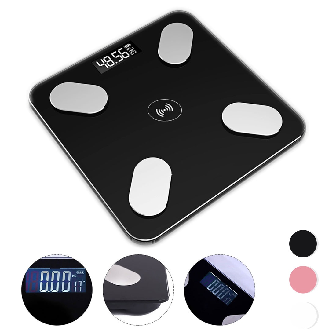 Bluetooth Body Fat Scale BMI Weight Scale Smart Electronic Scale LED Digital Bathroom Weight Scale Scale Body Composition