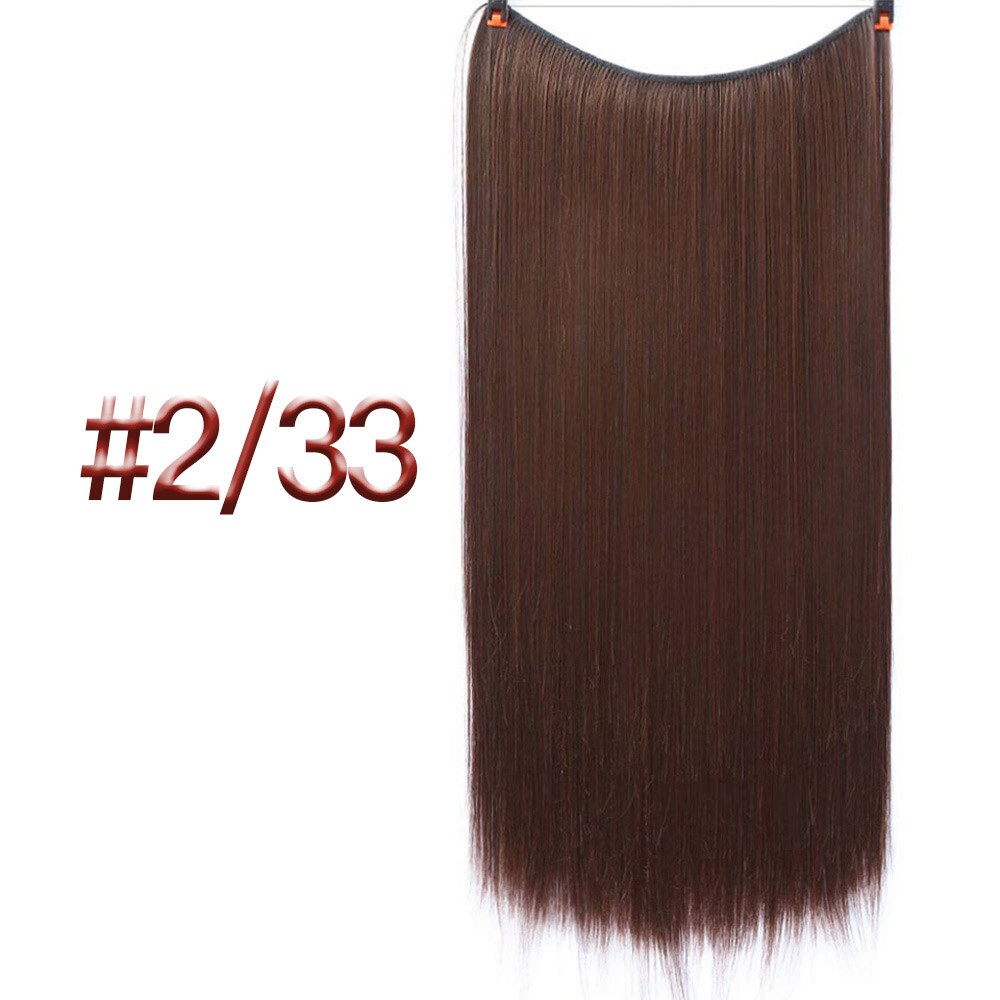Liangmo Hair Extensions Onzichtbare Ombre Synthetische Natuurlijke Flip Verborgen Geheim Draad Crown Grijs Roze Voor Vrouwen: Z2-33