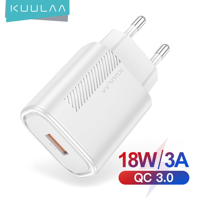 Kuulaa Quick Charge 3.0 Qc 18W Usb Lader Voor Ipad Mini QC3.0 Snel Opladen Usb Muur Tablet Oplader Voor samsung Huawei Xiaomi