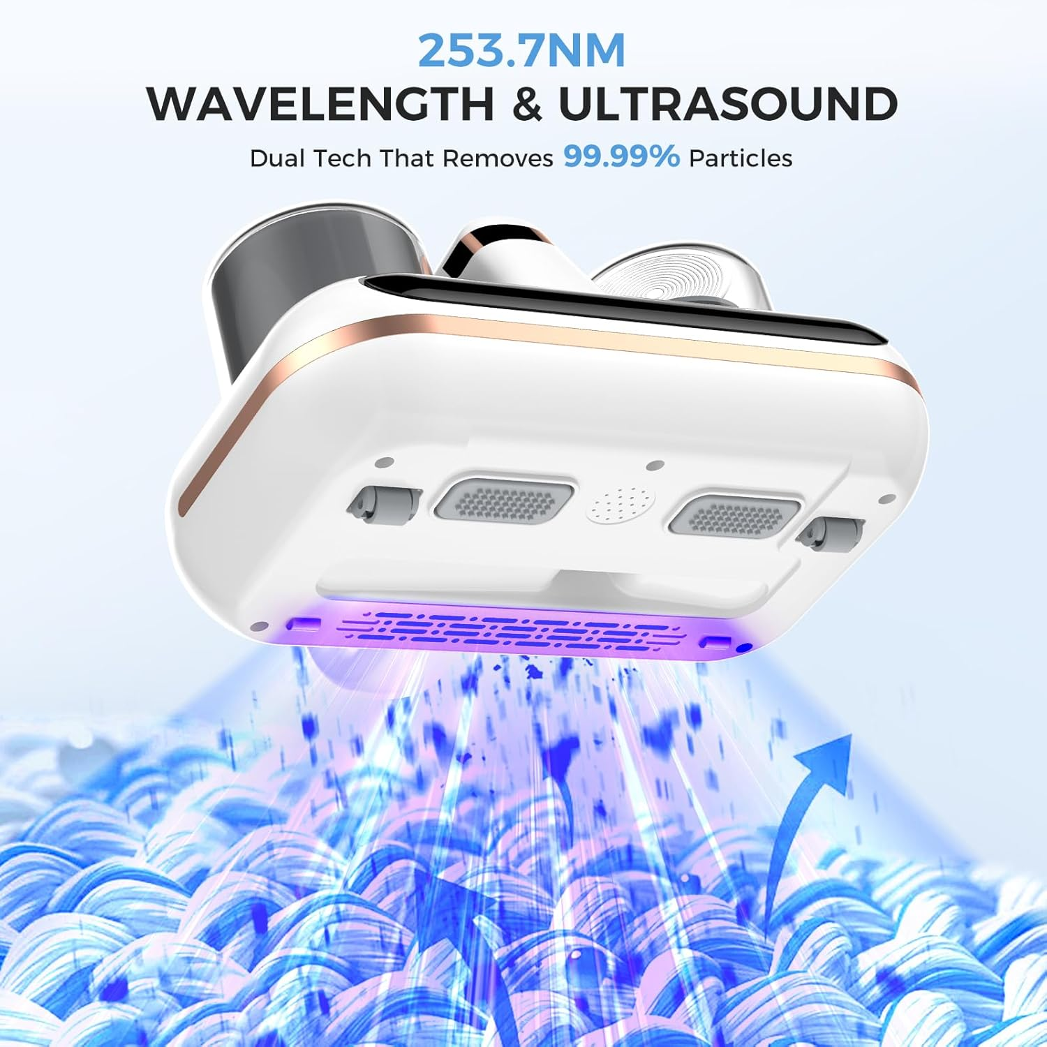 Mattress Vacuum Cleaner - 5-in-1 Cordless Bed Vacuum Cleaner, Powered by UV-C Light & Ultrasonic Technology