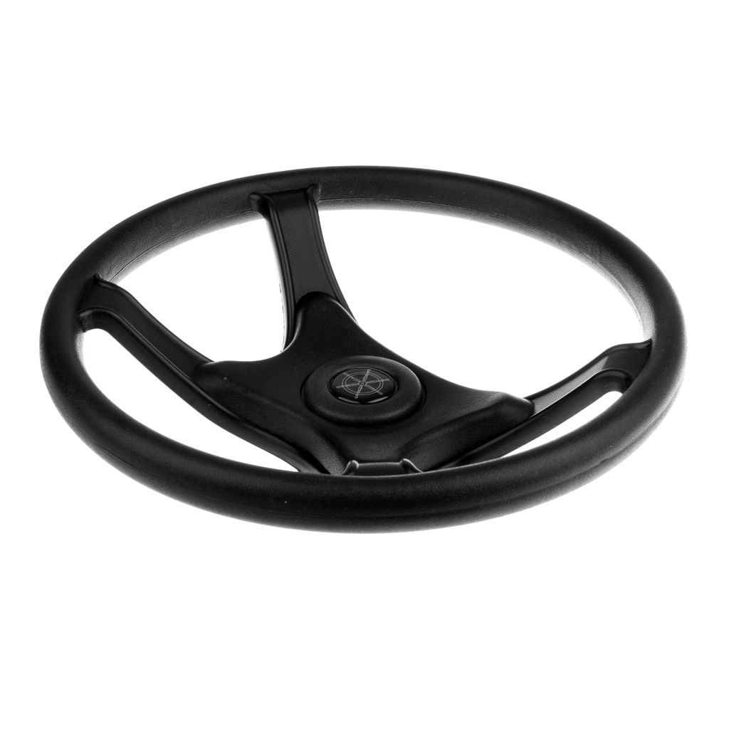 Universal 13 inch Marine Sports Boat Pontoon Steering Wheel 4 Spoke 3/4 inch Shaft