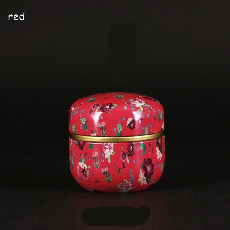Draagbare theeset voor op reis, huishoudelijke verzegelde theepot, chinese stijl, multifunctionele metalen theedoos met deksel: Rood