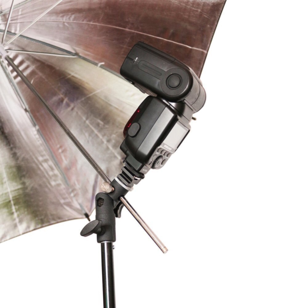 E shape universal metal flash beslag stander sko speedlight stand paraply lys holder стойка для света