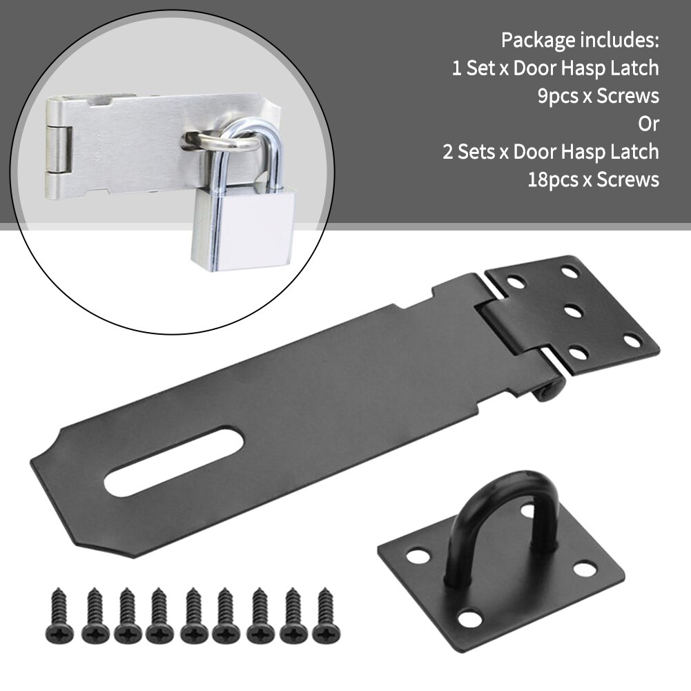 1 Pcs Portable Home Stainless Steel Hasp Door Lock Buckle Locker Latch Bolt Secure