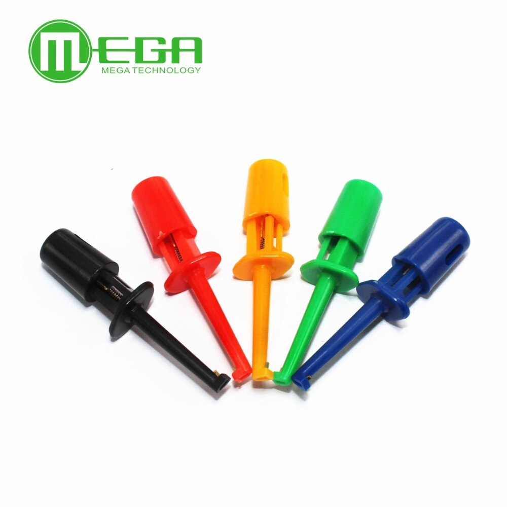 10PCS 1.7'' Multimeter Lead Wire Kit Test Hook Clip Grabbers Test Probe SMT / SMD IC D20 Cable Welding