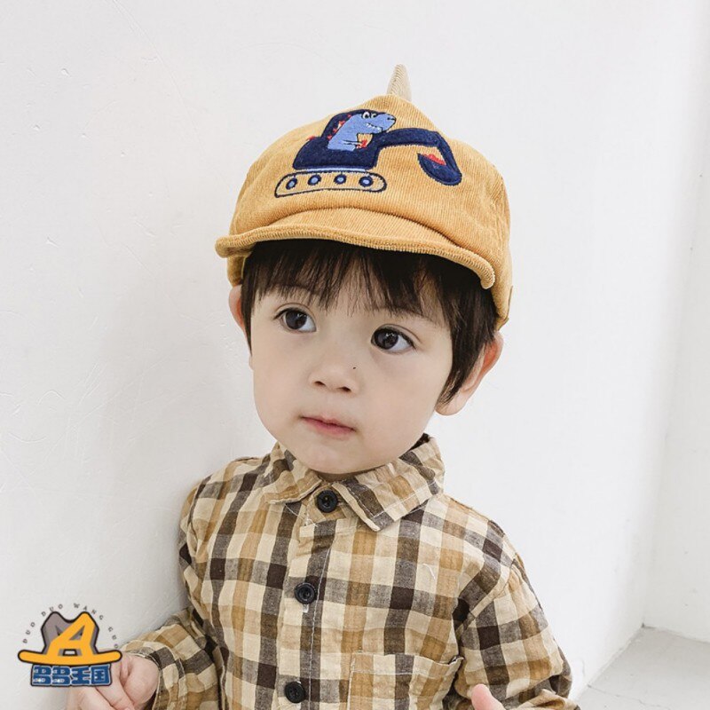 Handsome Toddler Kids Baby Girl Boy Cartoon Embroidery Pattern Visor Baseball Cap Casual Hat Hvlv