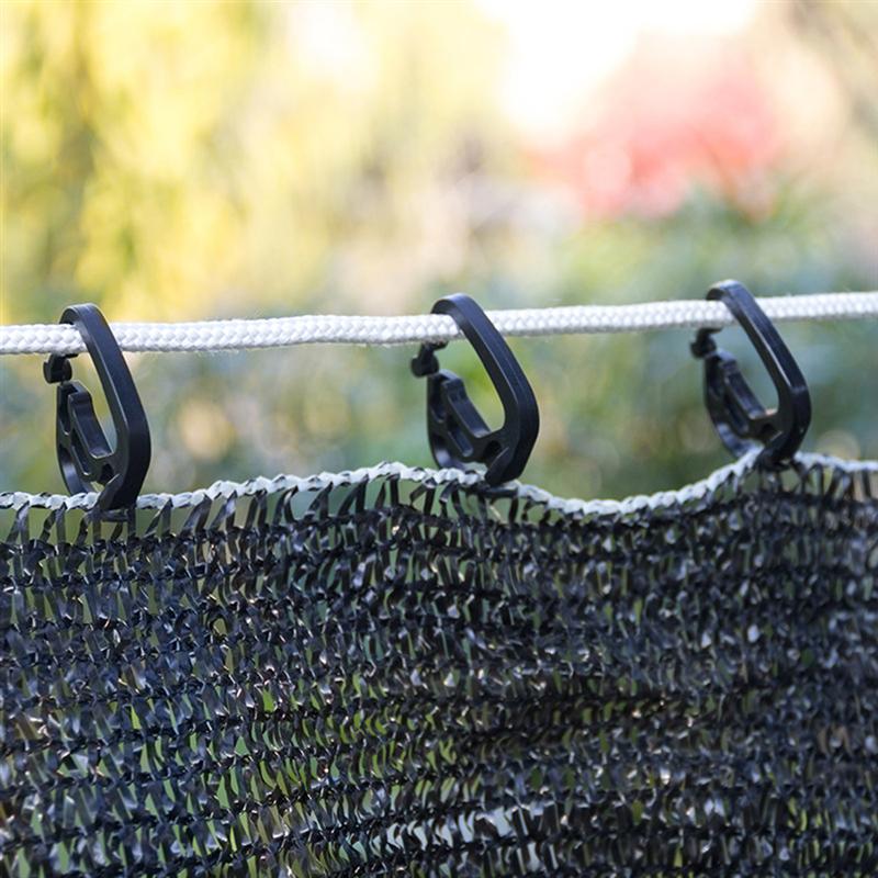 50 stk praktiske haveartikler fastgør skygge net kroge gardin kroge drivhus tilbehør til fastgørelse hængende