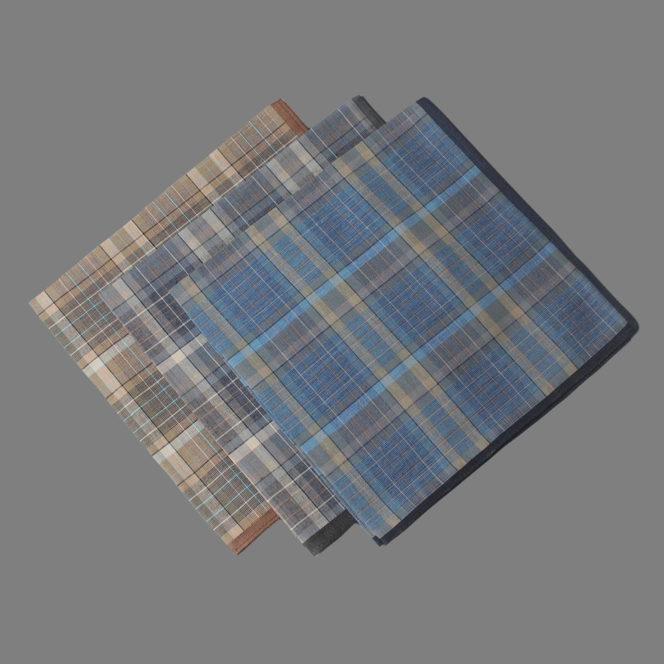 Mouchoir en tissu de style fin pour , tissu occidental à carreaux, mouchoir décoratif d'extérieur, sueur douce, 15.7 pouces, 6 pièces