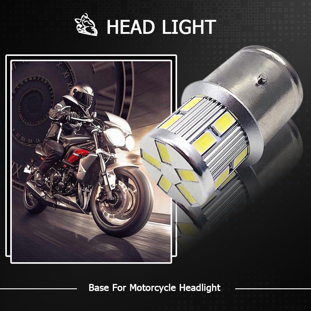 RUIANDSION 1 Pièces 17 Leds 5730SMD Moto Ampoule Phare Moto Cyclomoteur Scooter BA21D AC DC 6V Blanc 6000K Jaune 3000K