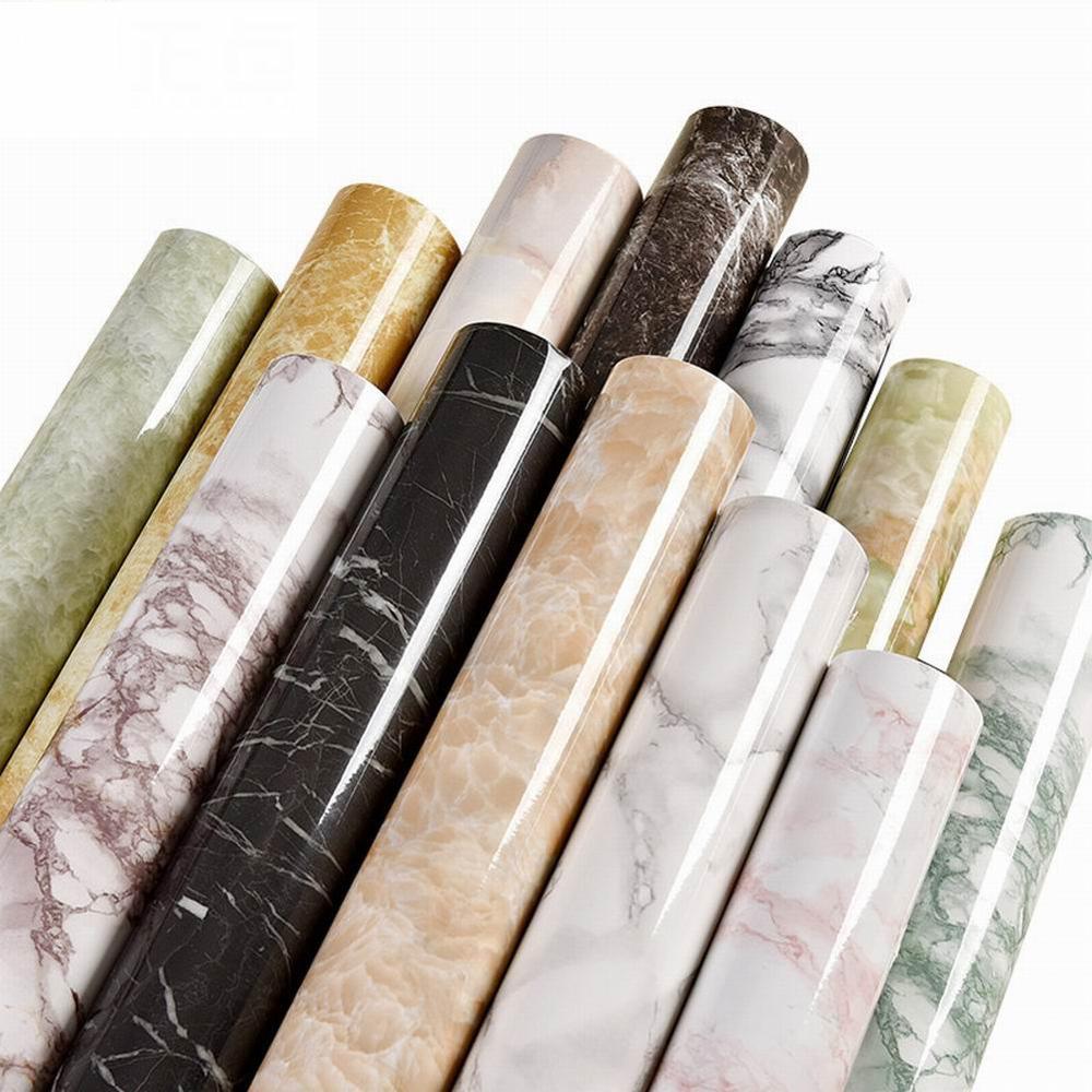 extra Dicke 60x 100cm PVC Marmor Tapete Küche Kontaktieren Papier Vinyl selbst Klebstoff Möbel Dekorative Aufkleber