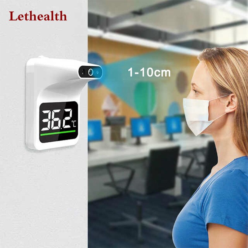 Wall-Mounted Non Contact Infrared Thermometer Wall Mounted Digital Forehead Thermometer for office and mall