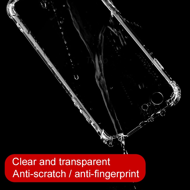 Shockproof Silicone Phone Cases For iPhone 7 8 11 Pro Transparent Soft Tpu Cases For iPhone X XR 6 6S Full Cover Crystal Clear