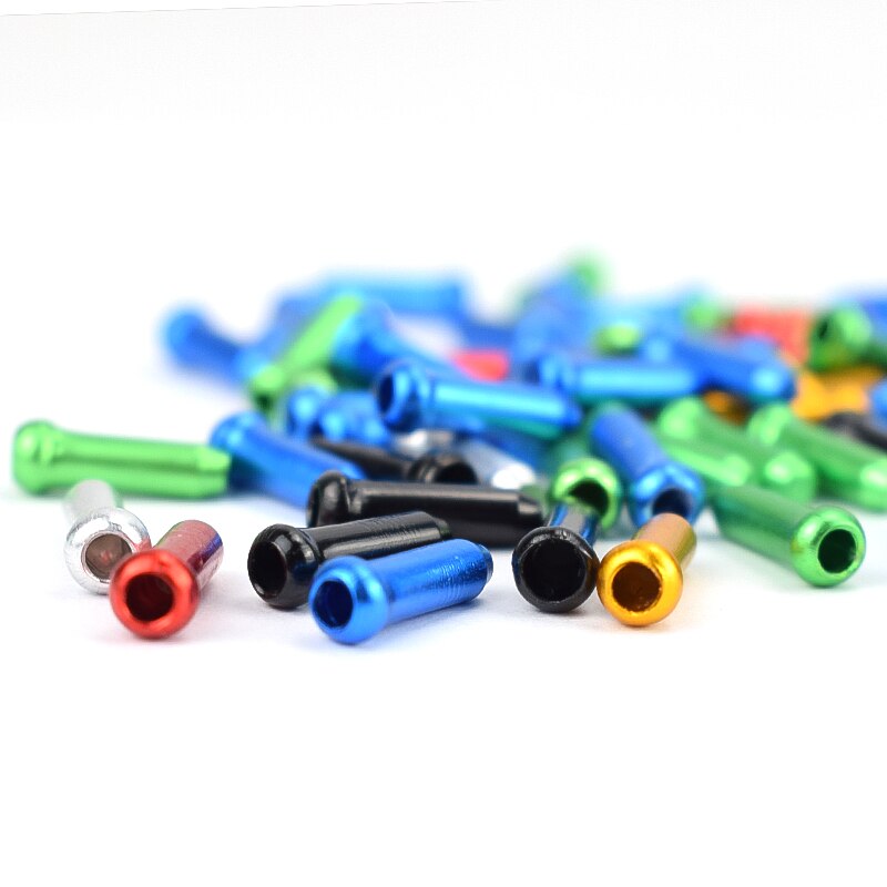 Tapones para el extremo del Cable de la bicicleta, tapas para los extremos del Cable de la bicicleta de montaña, accesorios para bicicletas de montaña, 100 Uds.