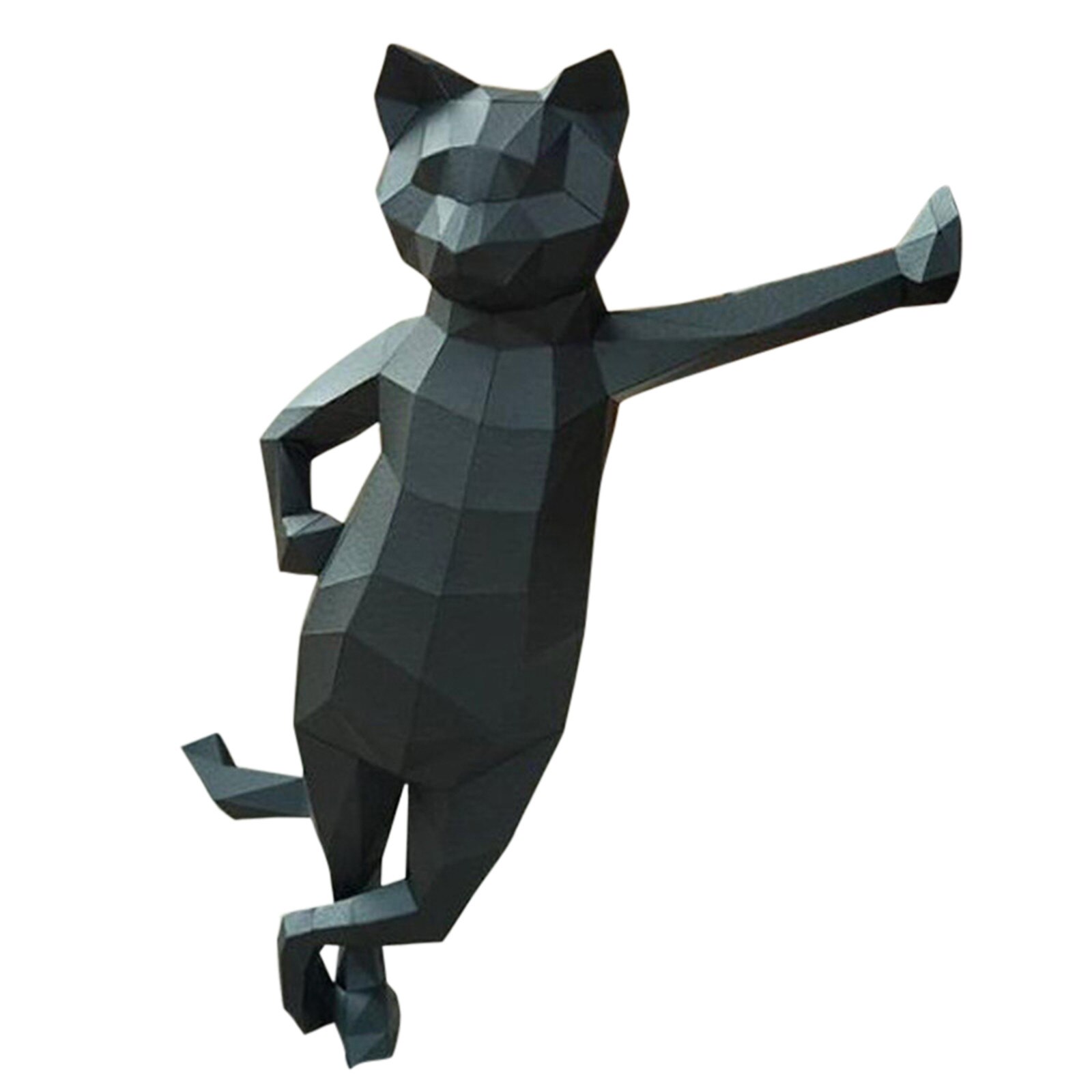 3d papier animaux modèles beau chat papier bricolage manuel décorations pour la maison à la main géométrique papier figurines d'action D07: A