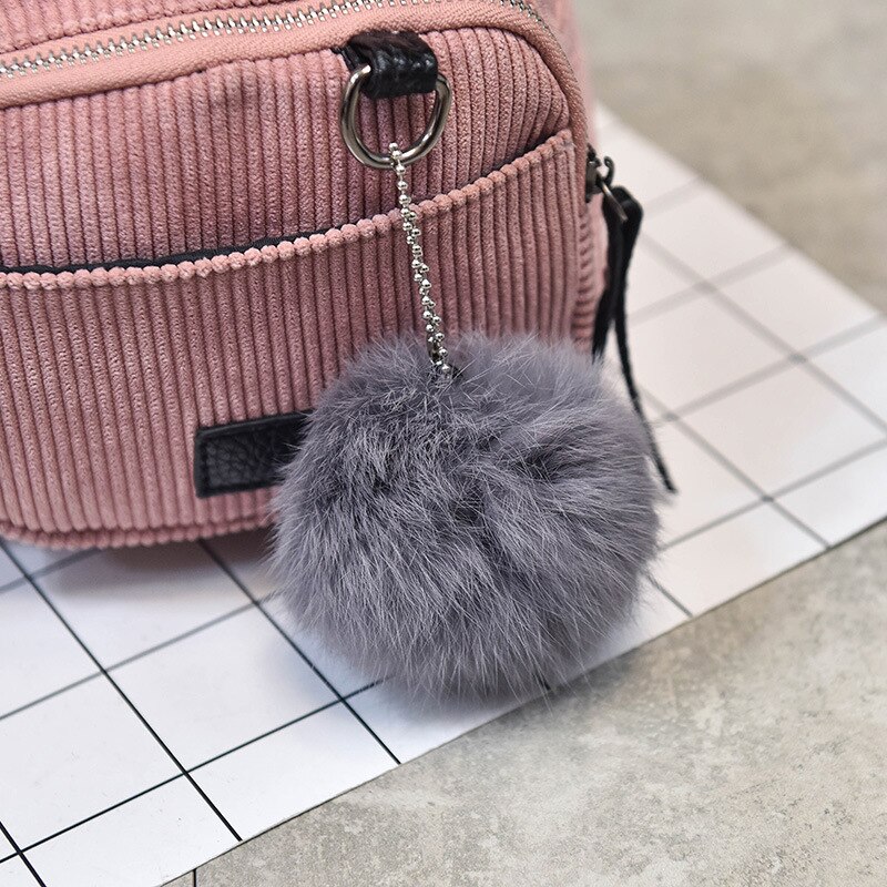 Women Mini Backpack Corduroy Small Crossbody Bag For Teenage Girl Striped Soft Cloth Fabric Shoulder Bag Ladies Kids Phone Purse