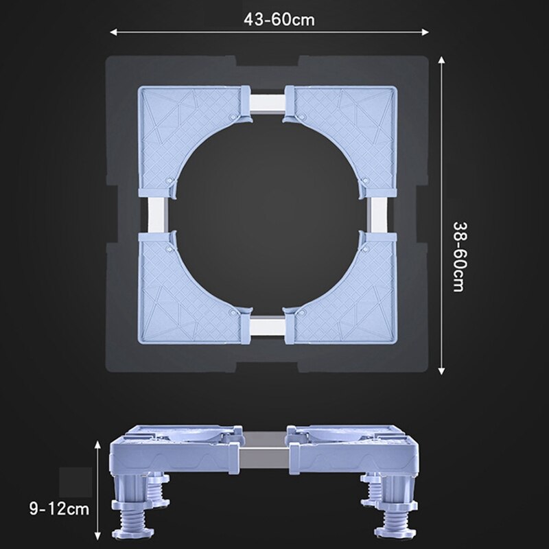 Adjust Base Bracket Stand 4 Strong Feet for Washing Machine Refrigerator Fridge Dryer Floor Stand Base