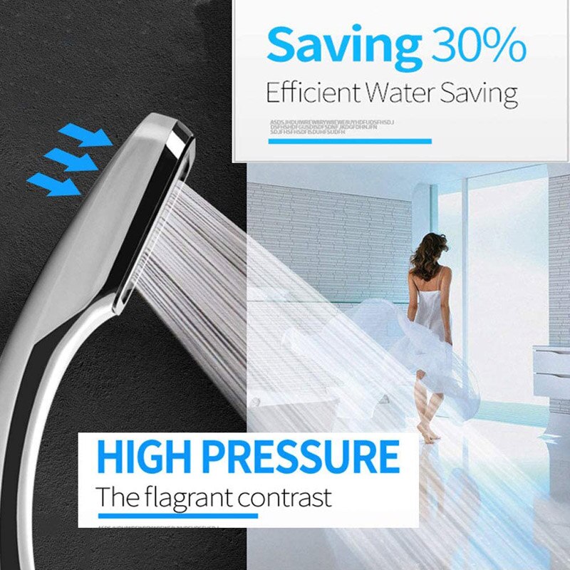 300 Holes High Pressure Shower Head Water Saving Filter Spray Nozzle Rainfall Chrome Showerhead Bathroom Watering Can