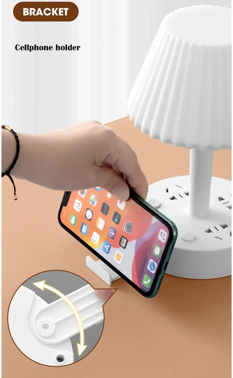Lampada da scrivania con presa USB Striscia convertitore uno a più Striscia di illuminazione per luce notturna per camera da letto