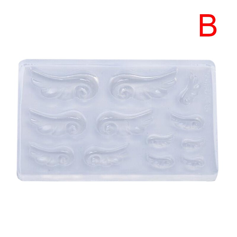 1Pcs 3D Creatieve Kat Vleugel Kerst Nail Siliconen Mal Voor Diy Sieraden Nail Art Mold: B