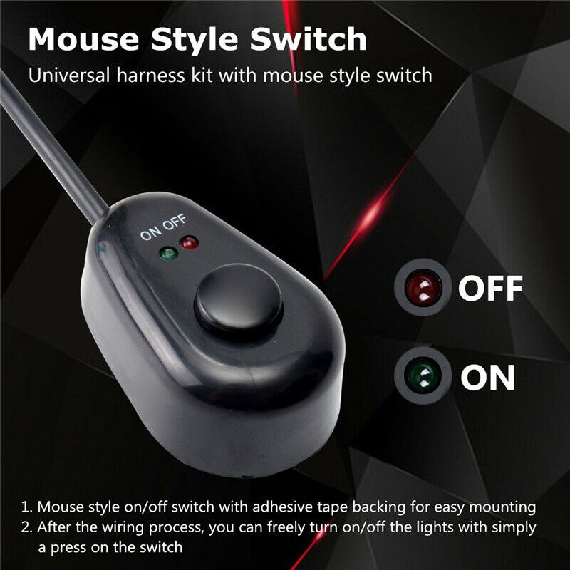 Sell LED Red Zombie Lights Laser Rocker Switch Wiring Harness Kit 12V 40A Relay Fuse In - Foto 5