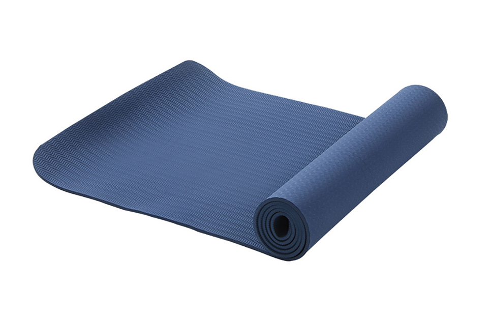 6Mm Tpe Antislip Yoga Mats Voor Fitness Smaakloos Pilates Mat 8 Kleur Gym Oefening Sport Matten pads Met Yoga Tas Yoga Band: Deep Blue