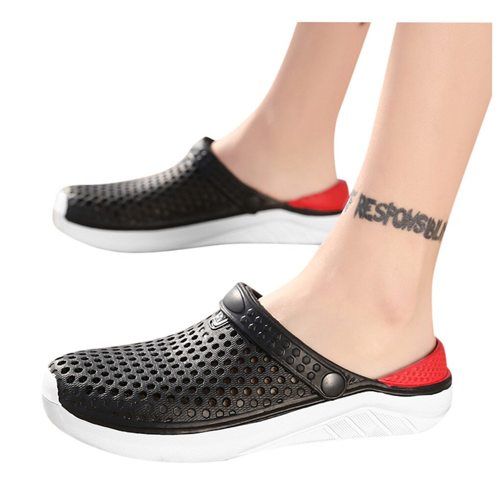 SAGACE Sandals Shoes Unisex Sandals Outdoor Flat Hollow Out Slippers Breathable Walking Beach Sports Sandals Hole Shoes