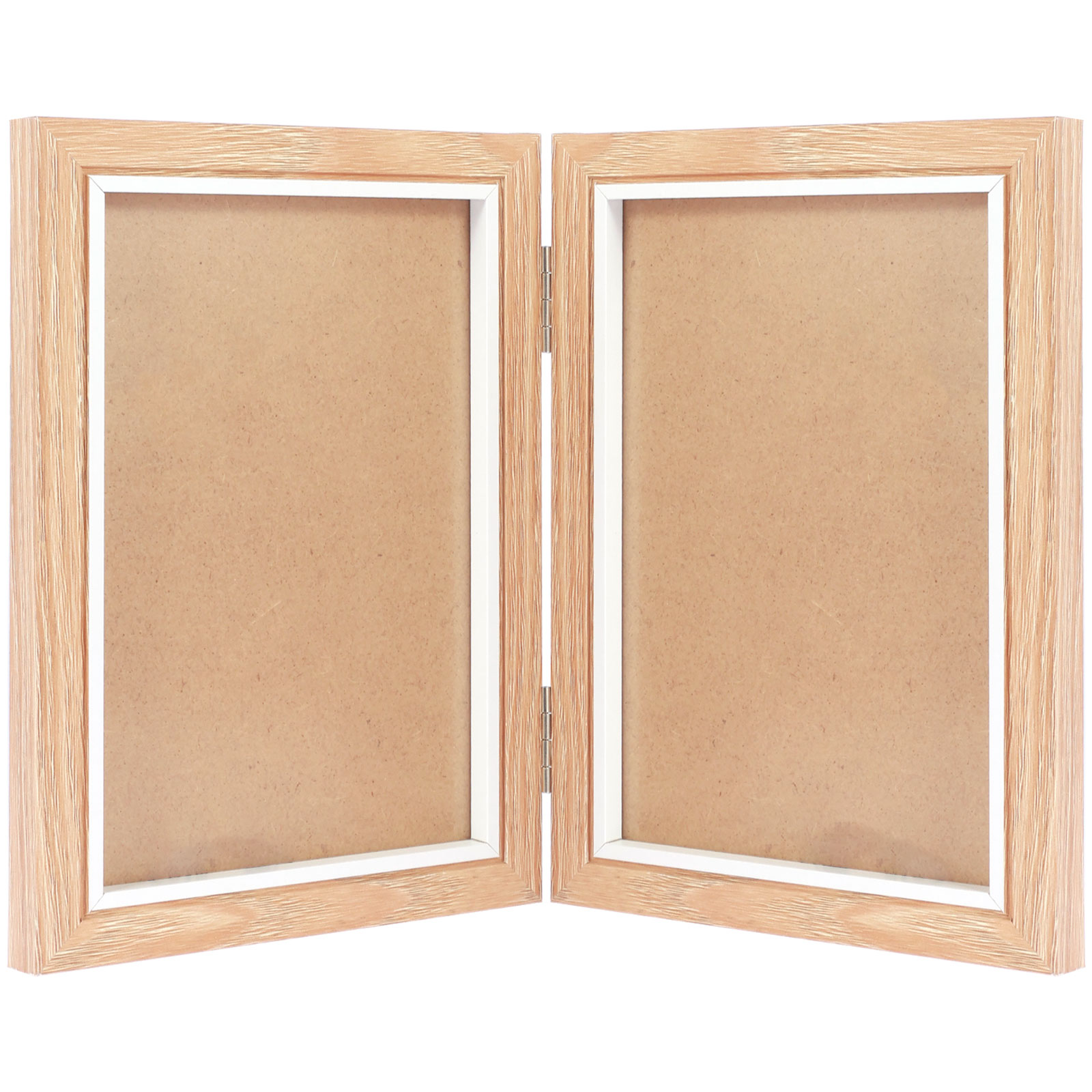 Double/Triple Photo Frame 180° Foldable Hinged Picture Frame Stand Vertically on Desktop Photo Frame with Glass Front Black: Red