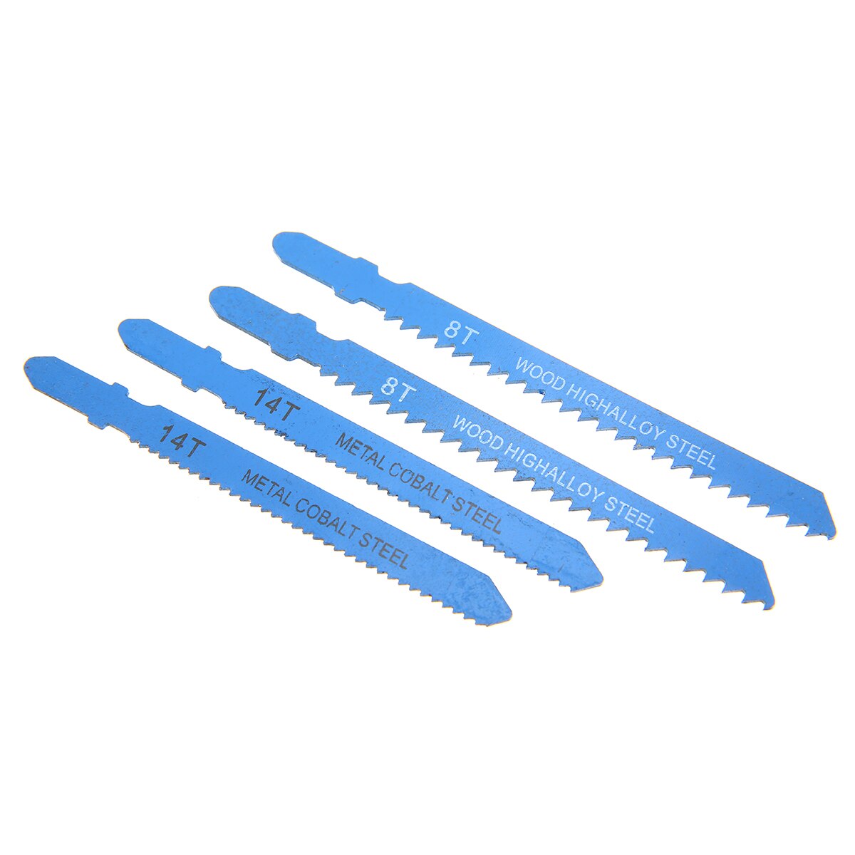 14pcs Jig saw Blade Set Assorted T-shank Jigsaw Blade Set Metal Steel Jigsaw Blade Set Fitting For Plastic Woodworking Tools