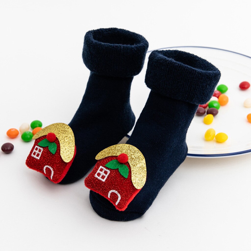 Baby sokken Peuter Kids baby Jongens Meisjes Kerst Santa Herten Anti-Slip Gebreide Warme Sokken baby winter sokken # pingyou