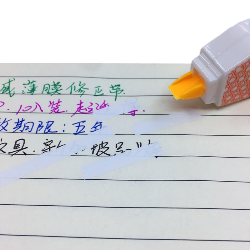 Cinta de corrección decorativa para estudiantes, Mini cintas creativas de 5mm x 6m, material de papelería para escuela y oficina, 10 unids/lote