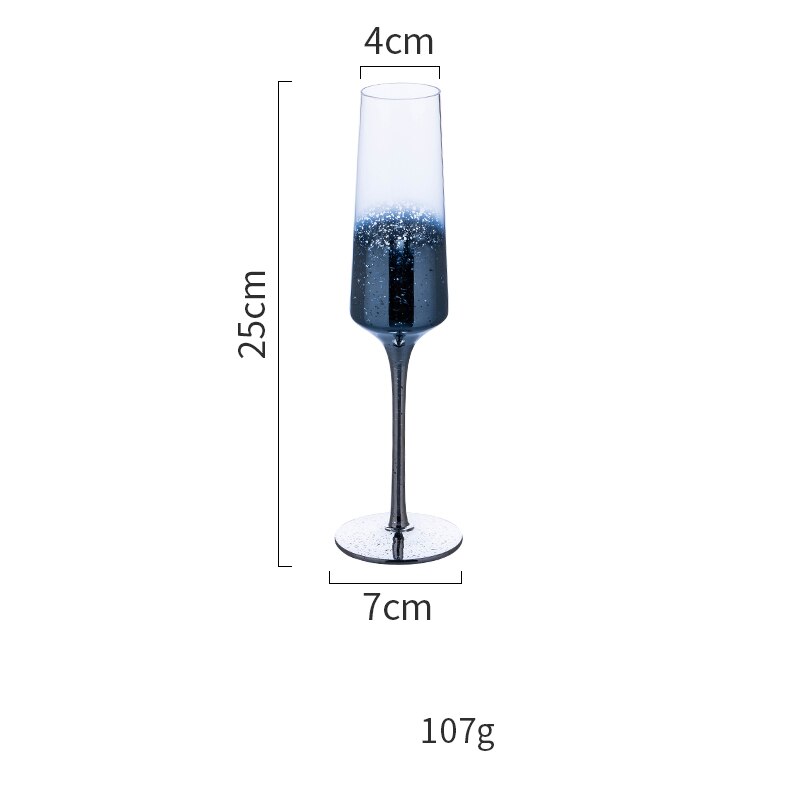 Personlighet stjernehimmel vin glass kopp beger champagne glass hjemme drikke krystall cocktail glass ware bar hotell drinkware: Blå 200ml 1 stk