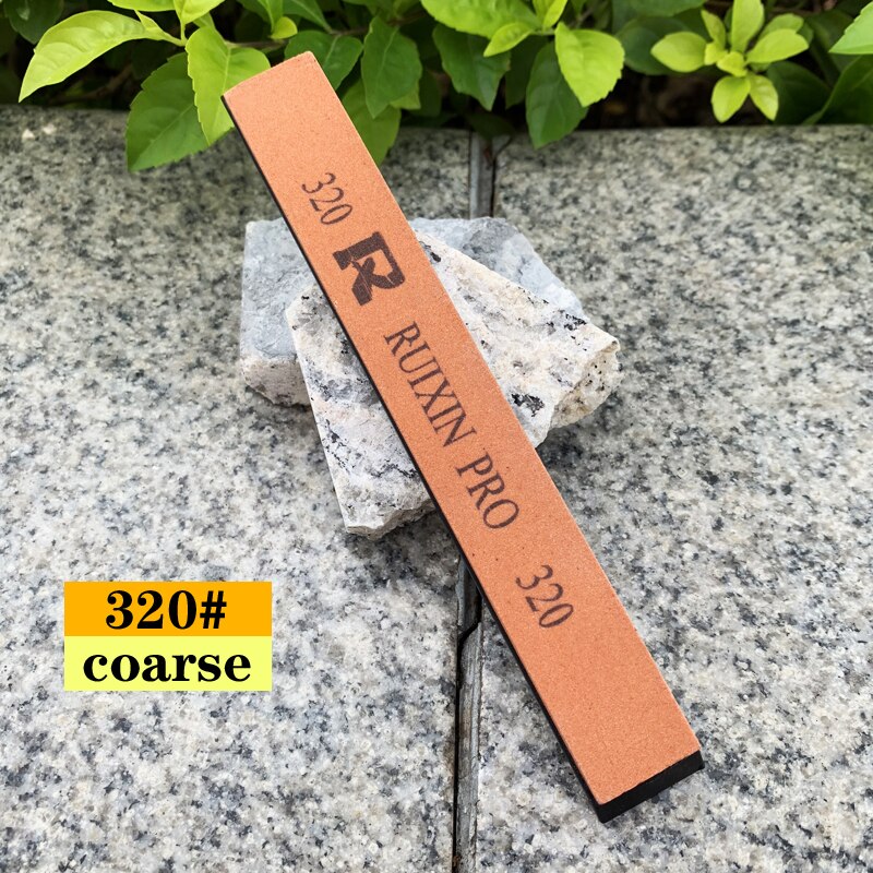 RUIXIN 120-1500 Grit Grindstone Kitchen Hone Stone Knife Sharpener Fixed Angle Grind Whetstone Sharpen Bar Knife Grinder Tools: 320 Grit