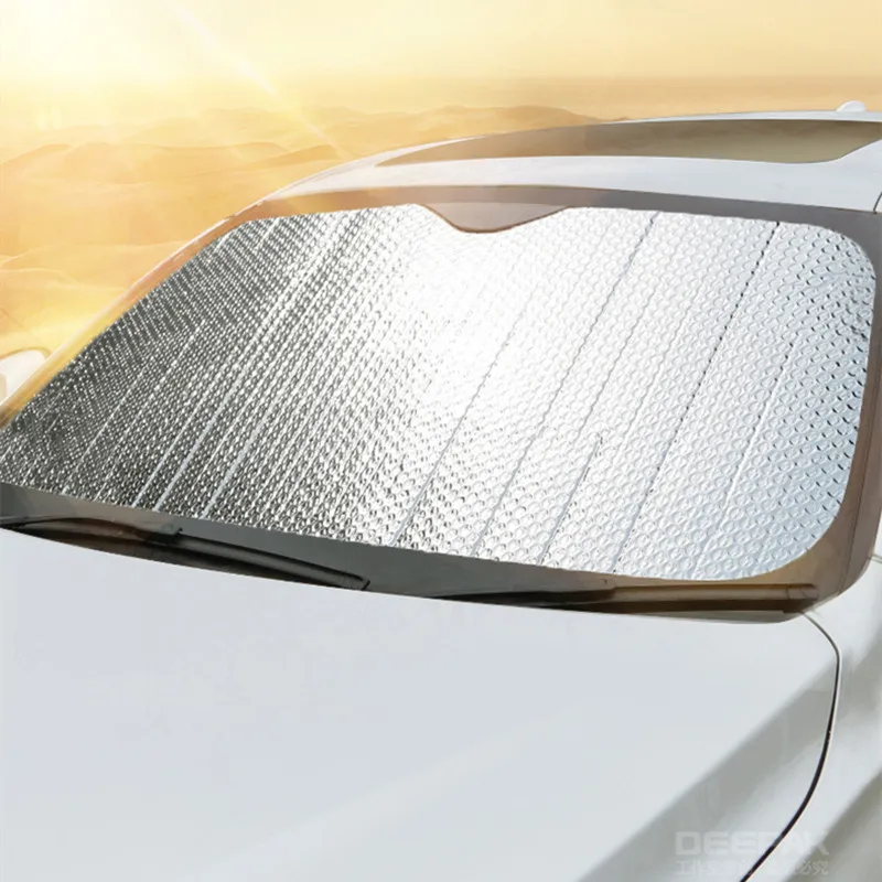 140 cm Auto-Windschutzscheibe, faltbar, Sonnenschutz, Visierabdeckung, Blockreflektor, tragbar, atmungsaktiv, Anti-UV-Schutz, Bildschirm kostenlos
