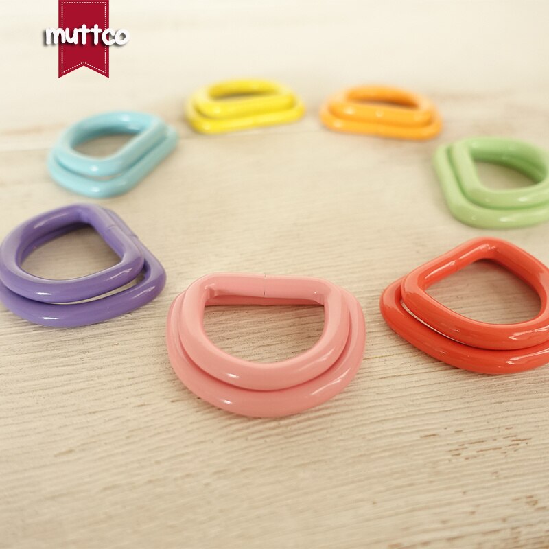 Anneau D en métal coloré pour collier de chien, en alliage métallique, 7 couleurs, 20mm et 25mm