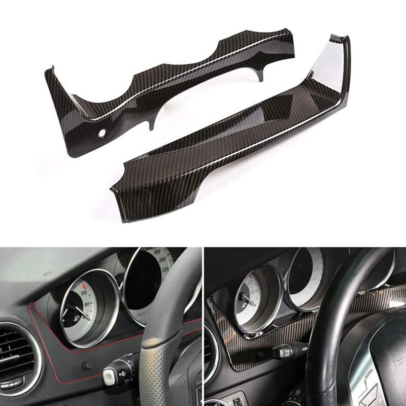 Autocollant Cadre Volant Argenté Pour Mercedes Classe C W204 2011-2013 - Garniture ABS Chromé, Améliore L'Intérieur