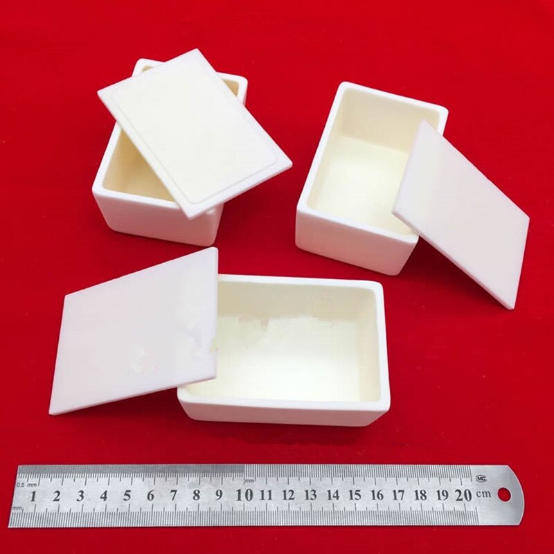 99.3% aluminiumoxid-tiegel/90x60x4 0mm/ 90x60x2 0mm/mit deckel rechteckige korund tiegel/Al2O3 keramik tiegel