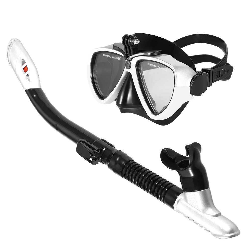 Lixada Professionele Duikbril Scuba Snorkel Zwembril Droge Snorkel Buis Set Mannen Vrouwen Anti-Fog Duikbril Voor camera