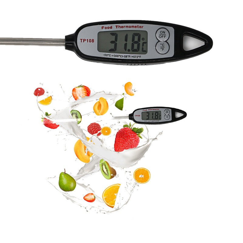 Digital Food Thermometers With Long Stainless Steel Probe Kitchen Thermometer Instant Read For Kitchen Outdoor Cooking BBQ