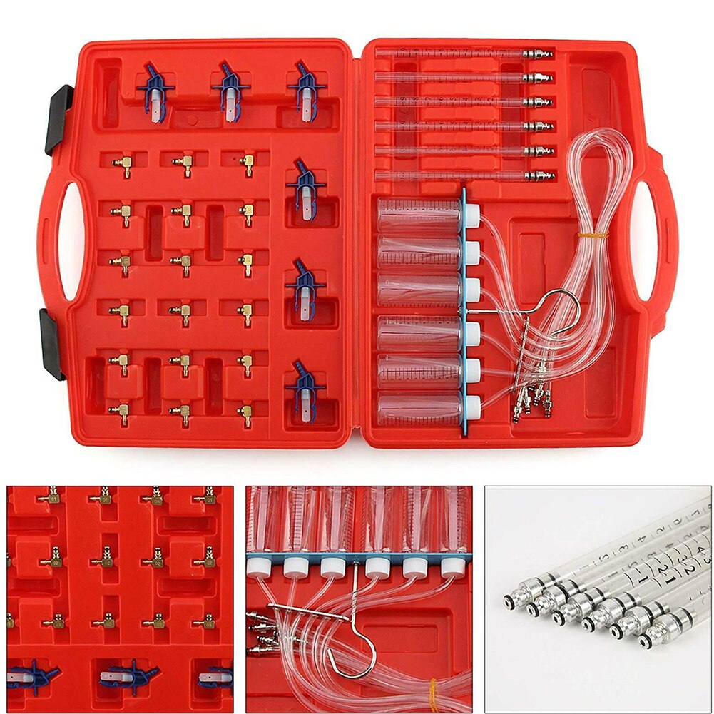 Measurement Adaptor Set Flow Meter Tester Tool Common Rail Kit Accessories Identify 6 Cylinder Car Leak Off