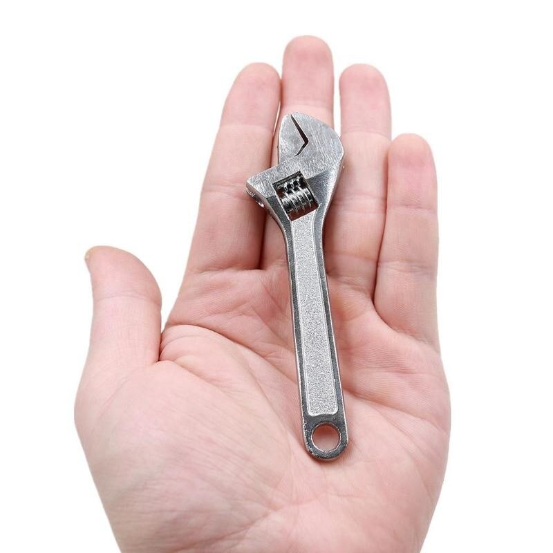 1 Pcs 63mm 2.5 Inch Mini Metal Adjustable Wrenches Hand Tool With 0-10mm Alloy Steel Repair Handle