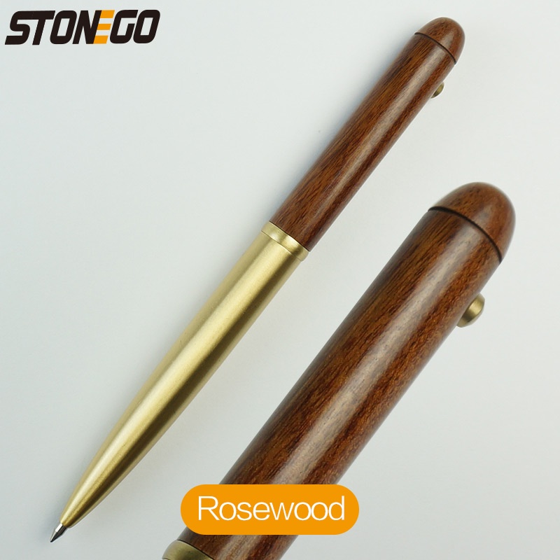 Wooden Retractable Roller Ball Pens Smooth Writing Signature Executive Business Ball Point 0.5mm Handcrafted Vintage Pen