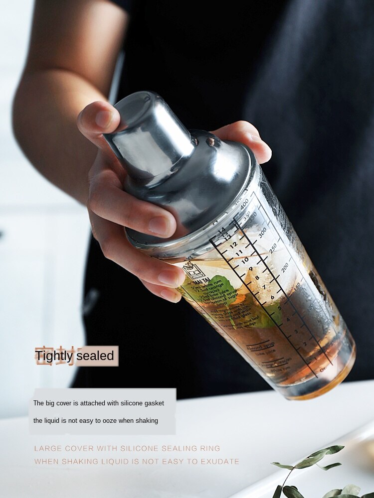 Milk Tea Scale Schick Bartending Tool Milk Tea Shop Hand-Cranking Cocktail Shaker Set