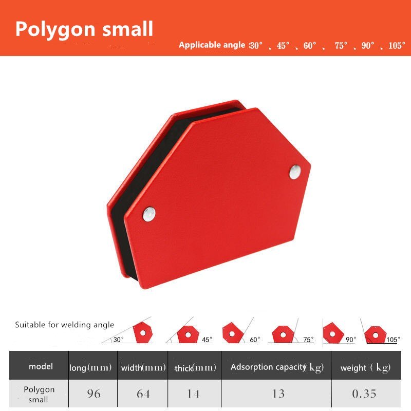 Triangle / Polygon Multi-angle Magnet Welding Holder Arrow Magnetic Clamp for Welding Magnet Rivet Process Tools 25/50/75LBS: Polygon small
